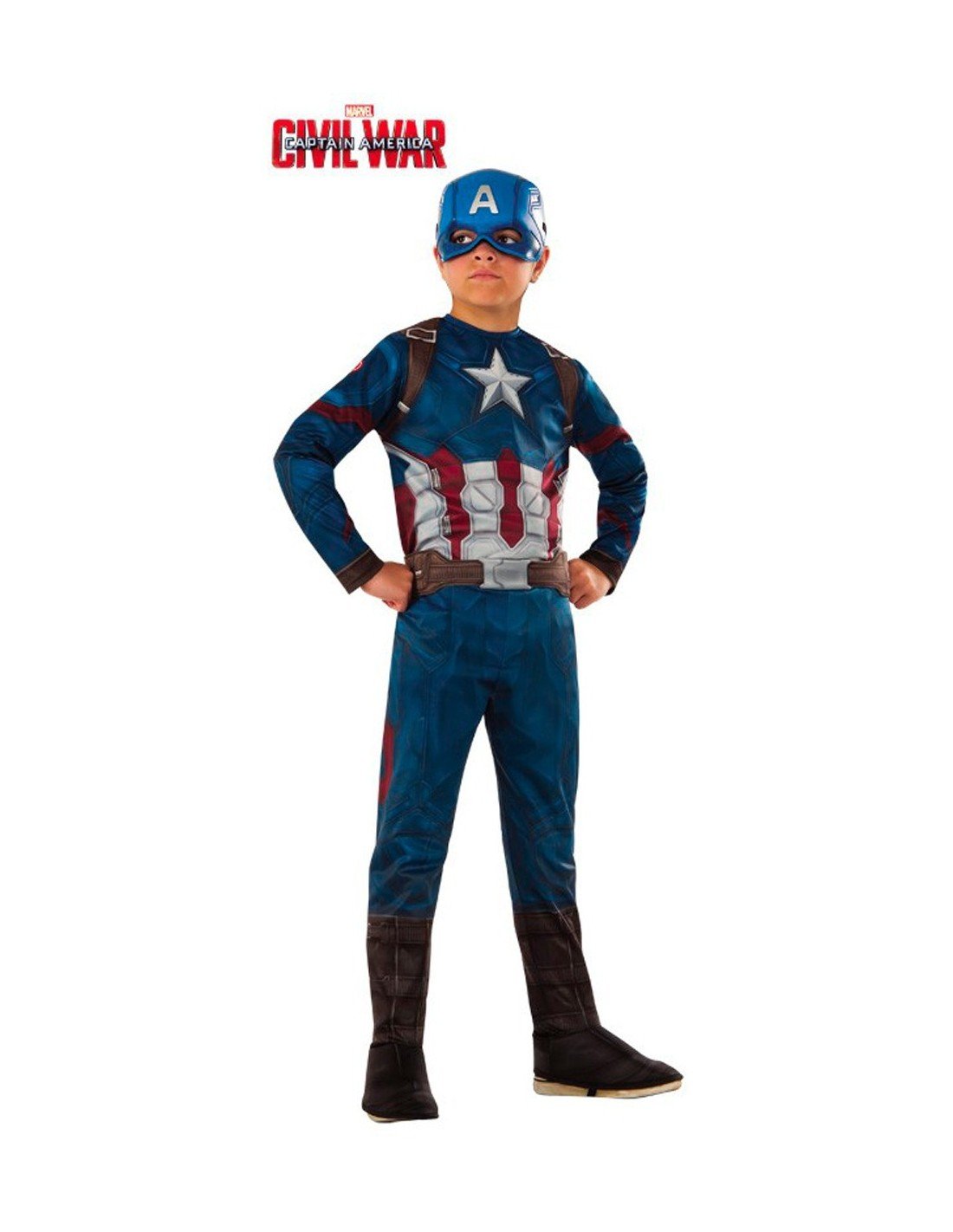 soldadura Definir información Disfraz de Capitán América Classic para niño